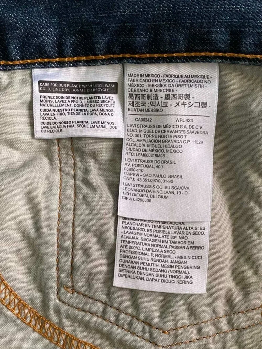 Levi's 559 Relaxed Straight Jeans Men's W42 L36 Blue Medium Wash 100% Cotton